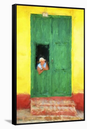 Cuba Painting - The Day I Met You-Philippe Hugonnard-Framed Stretched Canvas