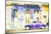 Cuba Painting - Touch of Purple to Havana-Philippe Hugonnard-Mounted Art Print