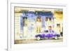 Cuba Painting - Touch of Purple to Havana-Philippe Hugonnard-Framed Art Print