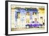 Cuba Painting - Touch of Purple to Havana-Philippe Hugonnard-Framed Art Print