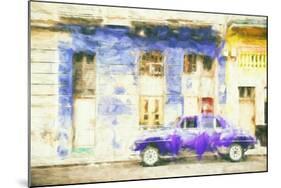 Cuba Painting - Touch of Purple to Havana-Philippe Hugonnard-Mounted Art Print