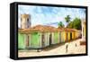 Cuba Painting - Trinidad Life-Philippe Hugonnard-Framed Stretched Canvas