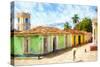 Cuba Painting - Trinidad Life-Philippe Hugonnard-Stretched Canvas