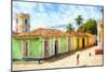 Cuba Painting - Trinidad Life-Philippe Hugonnard-Mounted Art Print