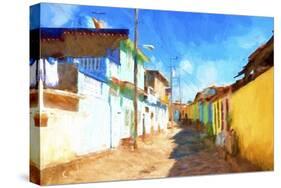 Cuba Painting - Trinidad Street Colors-Philippe Hugonnard-Stretched Canvas