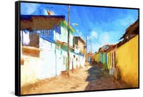 Cuba Painting - Trinidad Street Colors-Philippe Hugonnard-Framed Stretched Canvas