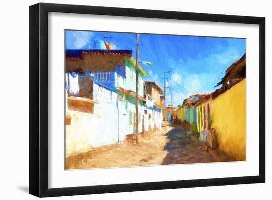 Cuba Painting - Trinidad Street Colors-Philippe Hugonnard-Framed Art Print