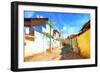 Cuba Painting - Trinidad Street Colors-Philippe Hugonnard-Framed Art Print