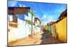 Cuba Painting - Trinidad Street Colors-Philippe Hugonnard-Mounted Art Print