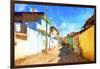 Cuba Painting - Trinidad Street Colors-Philippe Hugonnard-Framed Art Print