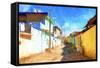 Cuba Painting - Trinidad Street Colors-Philippe Hugonnard-Framed Stretched Canvas