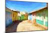 Cuba Painting - Trinidad-Philippe Hugonnard-Mounted Premium Giclee Print