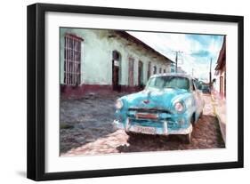 Cuba Painting - Turquoise Touch-Philippe Hugonnard-Framed Art Print