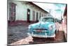 Cuba Painting - Turquoise Touch-Philippe Hugonnard-Mounted Art Print