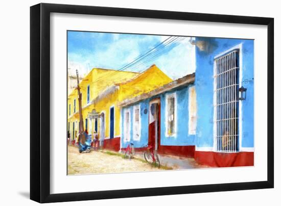 Cuba Painting - Urban Colors Street-Philippe Hugonnard-Framed Art Print