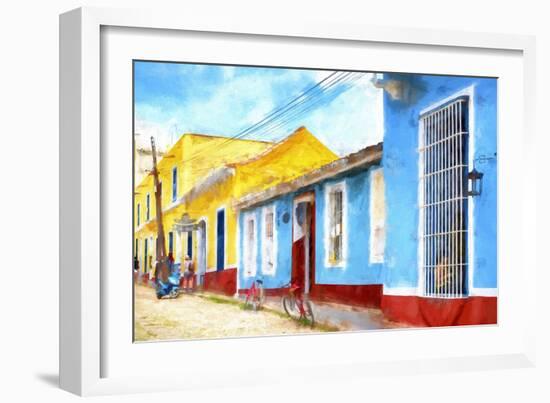 Cuba Painting - Urban Colors Street-Philippe Hugonnard-Framed Art Print