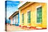 Cuba Painting - Urban Colors-Philippe Hugonnard-Stretched Canvas