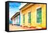 Cuba Painting - Urban Colors-Philippe Hugonnard-Framed Stretched Canvas