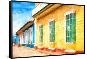 Cuba Painting - Urban Colors-Philippe Hugonnard-Framed Stretched Canvas