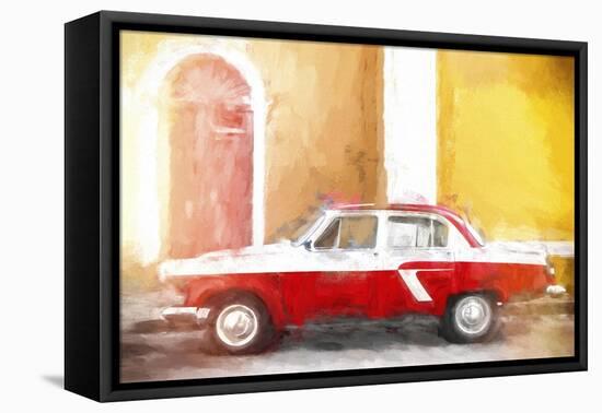 Cuba Painting - Warm Colors-Philippe Hugonnard-Framed Stretched Canvas