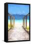 Cuba Painting - Wooden Boardwalk on the Sand-Philippe Hugonnard-Framed Stretched Canvas