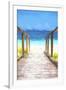 Cuba Painting - Wooden Boardwalk on the Sand-Philippe Hugonnard-Framed Art Print