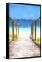 Cuba Painting - Wooden Boardwalk on the Sand-Philippe Hugonnard-Framed Stretched Canvas