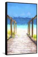 Cuba Painting - Wooden Boardwalk on the Sand-Philippe Hugonnard-Framed Stretched Canvas