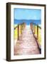 Cuba Painting - Wooden Boardwalk-Philippe Hugonnard-Framed Art Print