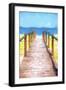 Cuba Painting - Wooden Boardwalk-Philippe Hugonnard-Framed Art Print