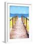 Cuba Painting - Wooden Boardwalk-Philippe Hugonnard-Framed Art Print