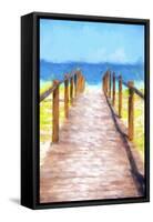 Cuba Painting - Wooden Boardwalk-Philippe Hugonnard-Framed Stretched Canvas
