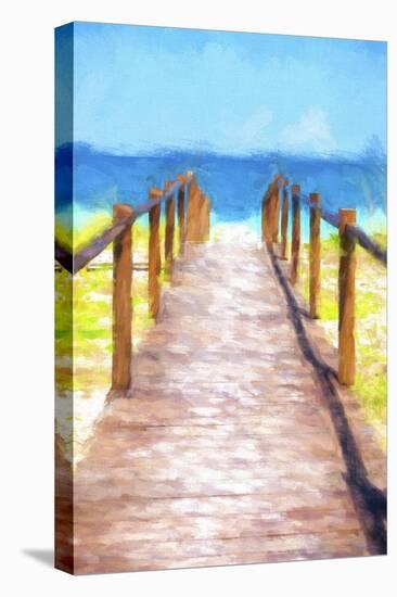 Cuba Painting - Wooden Boardwalk-Philippe Hugonnard-Stretched Canvas