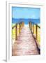 Cuba Painting - Wooden Boardwalk-Philippe Hugonnard-Framed Art Print