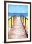 Cuba Painting - Wooden Boardwalk-Philippe Hugonnard-Framed Art Print