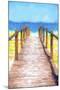 Cuba Painting - Wooden Boardwalk-Philippe Hugonnard-Mounted Art Print