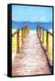 Cuba Painting - Wooden Boardwalk-Philippe Hugonnard-Framed Stretched Canvas