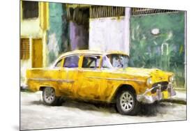 Cuba Painting - Yellow Body-Philippe Hugonnard-Mounted Art Print