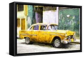 Cuba Painting - Yellow Body-Philippe Hugonnard-Framed Stretched Canvas