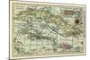 Cuba - Panoramic Map-Lantern Press-Mounted Art Print