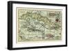 Cuba - Panoramic Map-Lantern Press-Framed Art Print