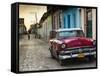 Cuba, Sancti Spiritus Province, Trinidad, 1950s-Era US-Made Ford Car-Walter Bibikow-Framed Stretched Canvas