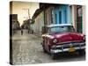 Cuba, Sancti Spiritus Province, Trinidad, 1950s-Era US-Made Ford Car-Walter Bibikow-Stretched Canvas