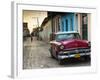 Cuba, Sancti Spiritus Province, Trinidad, 1950s-Era US-Made Ford Car-Walter Bibikow-Framed Photographic Print