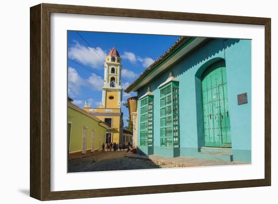 Cuba, Sancti Spiritus Province, Trinidad. Iglesia Y Convento De San Francisco Towers over the City-Inger Hogstrom-Framed Photographic Print