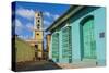 Cuba, Sancti Spiritus Province, Trinidad. Iglesia Y Convento De San Francisco Towers over the City-Inger Hogstrom-Stretched Canvas