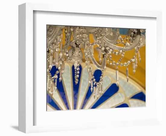 Cuba, Santa Clara, ornate chandelier in historic theater-Merrill Images-Framed Photographic Print