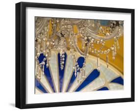 Cuba, Santa Clara, ornate chandelier in historic theater-Merrill Images-Framed Photographic Print