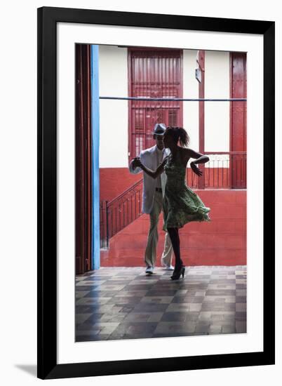 Cuba, Santiago De Cuba Province, Santiago De Cuba, Historical Center, Calle Heredia, Artex Bar-Jane Sweeney-Framed Photographic Print