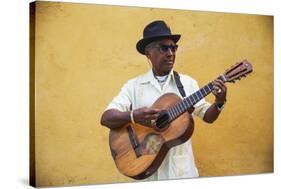 Cuba, Santiago De Cuba Province, Santiago De Cuba, Historical Center, Musician-Jane Sweeney-Stretched Canvas